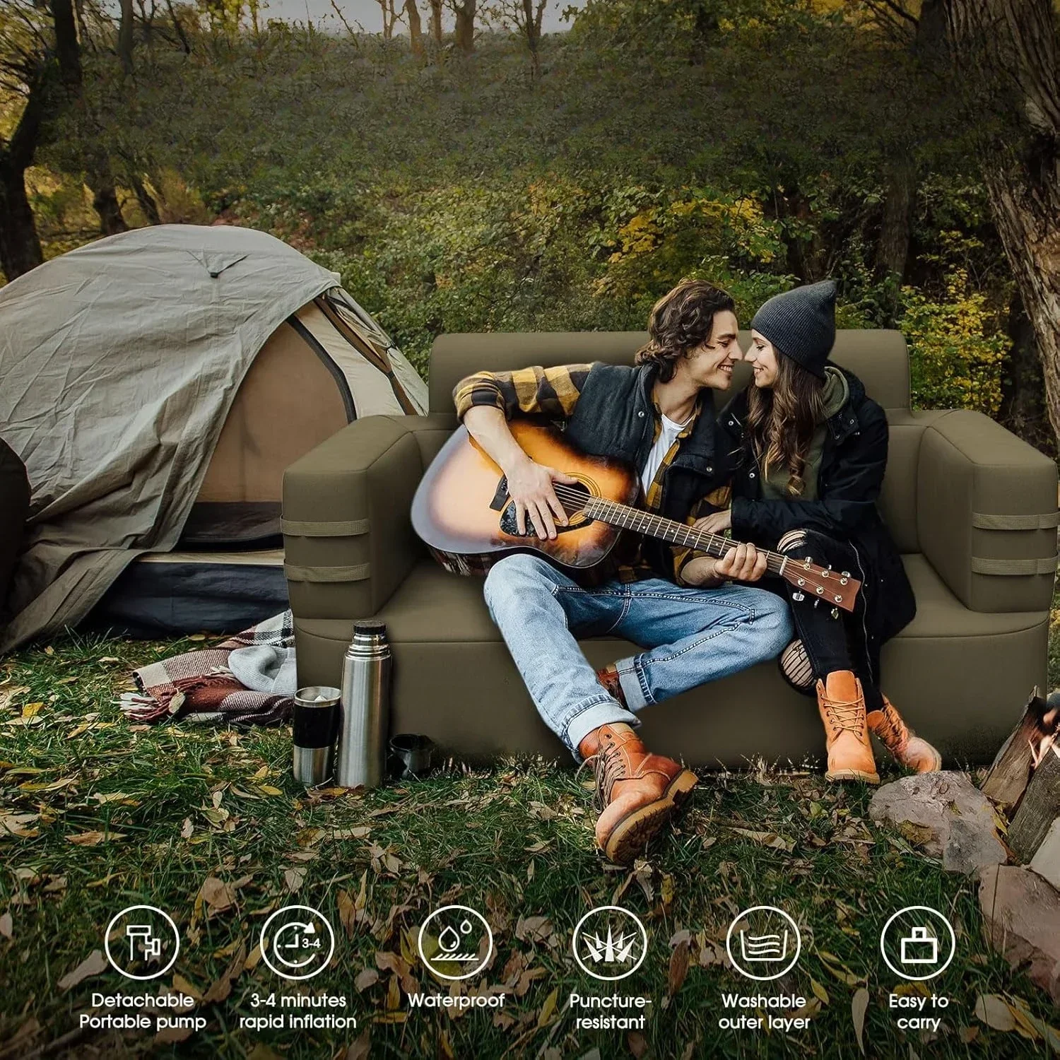 [신상품 입고, 무료 배송! 고품질 다기능 내구성 에어 소파 (내장 펌프 포함)