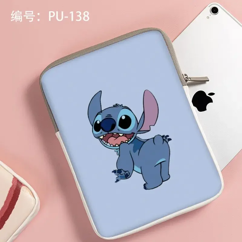 Disney Anime Stitch Angel Lotso Laptop Bag Case for Lenovo Apple Huawei Matebook 10 11 12 13 14 15 Inch Waterproof Storage Bag