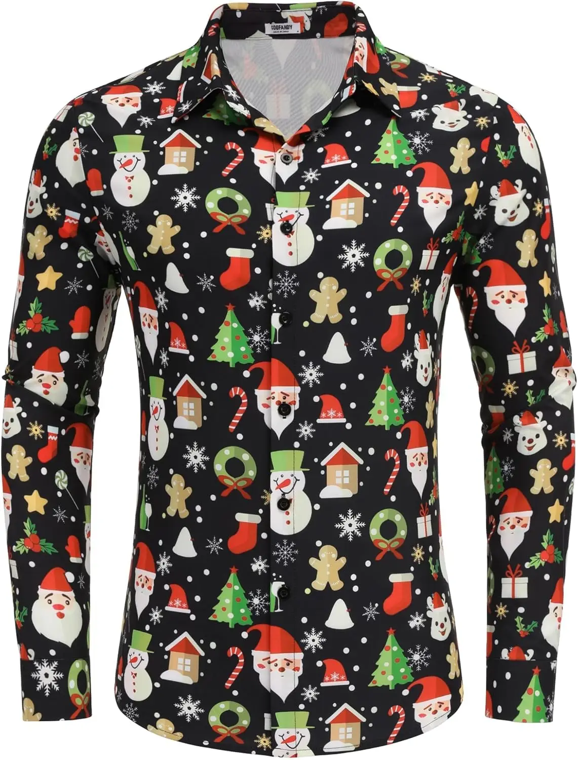 

2026 Повседневная мужская рубашка для отца и Рождества, повседневная одежда, осенне-зимняя рубашка с лацканами и длинными рукавами для рождественской вечеринки, мужская одежда, топы