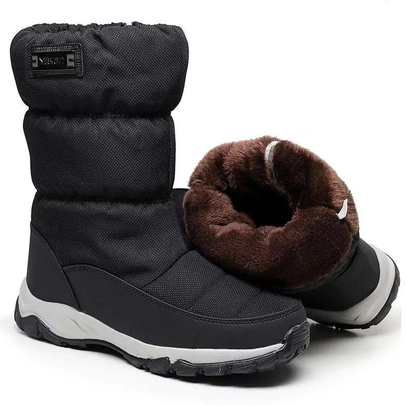 

Men's Winter Boots 2025 Couple Snow Boots Men High Top Thickened Warm Plush Winter Shoes Waterproof Non-Slip Mid-Calf Boots
