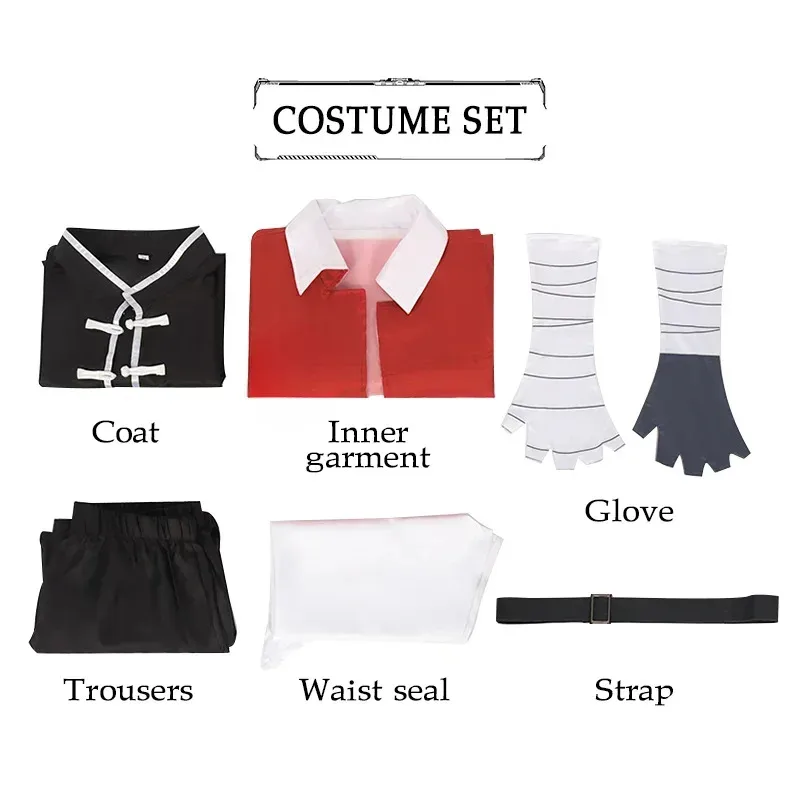 Fantasia de cosplay de Frieren Beyond Journey's End Stark, peruca, jaqueta, luvas, anime, adereços de dramatização, festa de Halloween, homens e mulheres