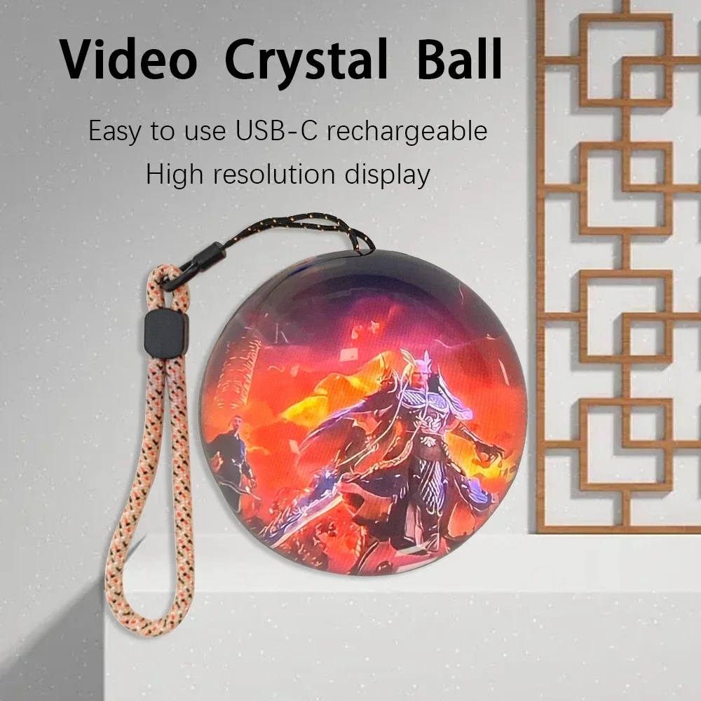 3D Crystal Ball Digitale Video Fotoalbum DIY Video Display Glazen Bol Kristallen Bol Op maat met elektronisch scherm Kerstcadeau