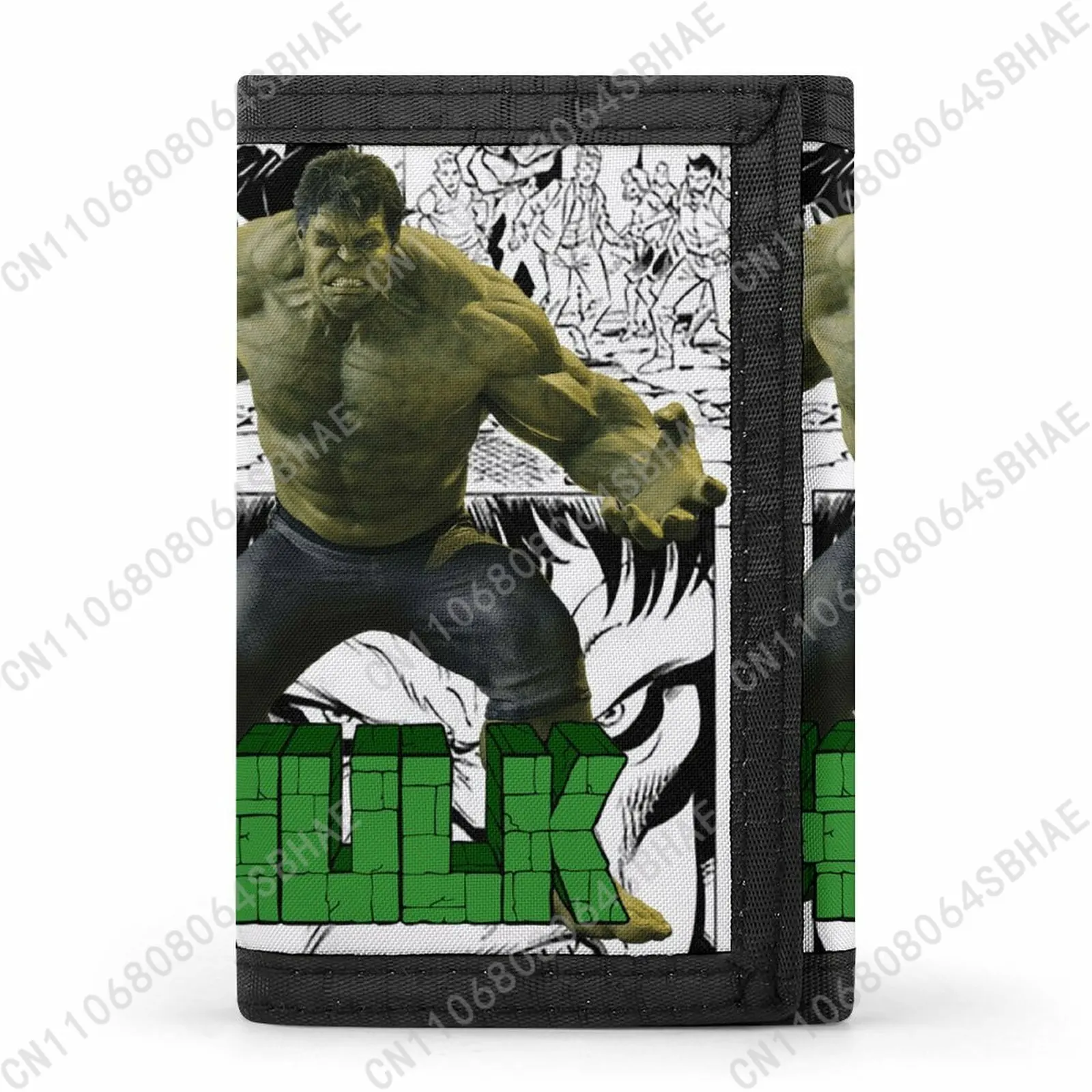 

Marvel The Incredible Hulk Tri Fold Wallet Teenage Girls Boys Slim 3 Fold Card Personalized Pattern Purse Daily Use Cosplay