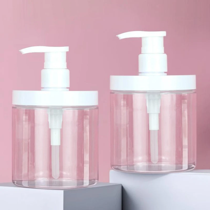 Transparente Weithalsflasche für Badegel, Shampoo, Flüssigseife, Lotion, Handwaschlotion, Nachfüllflasche