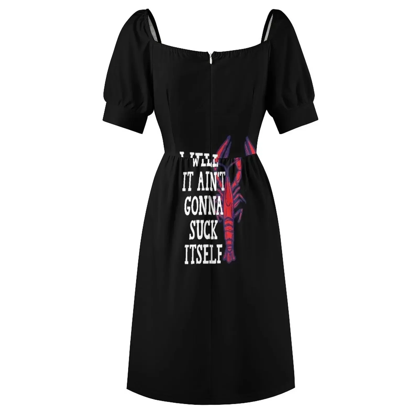 Nun It Ain't Gonna Suck Itself Lustiges Cajun Crawfish T-Shirt Kurzarmkleid Damen Luxus Partykleid Langarmkleider