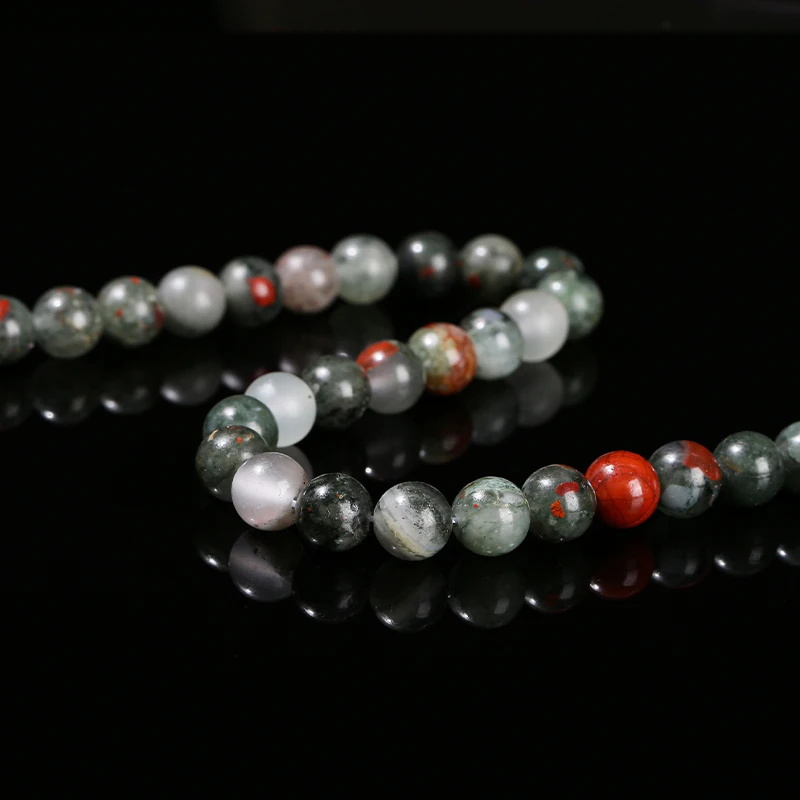 Natural Stone Africa Blood Jasper Beads Round Loose Spacer 4 6 8 10mm For Jewelry Making Diy Necklace Bracelet Accessory