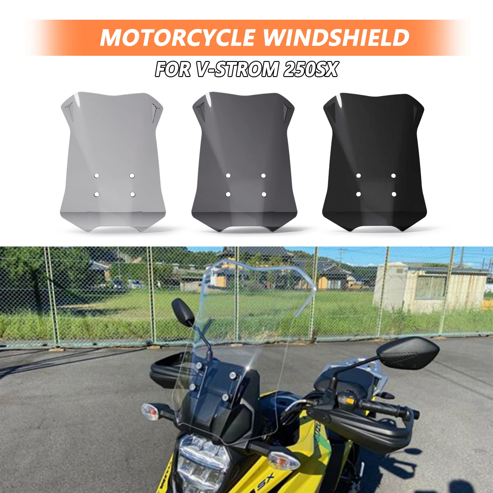 

For V STROM 250SX 2025 2024 2023 Motorcycle Accessories Motorcycle Front Windshield Windscreen Baffle Wind Deflectors