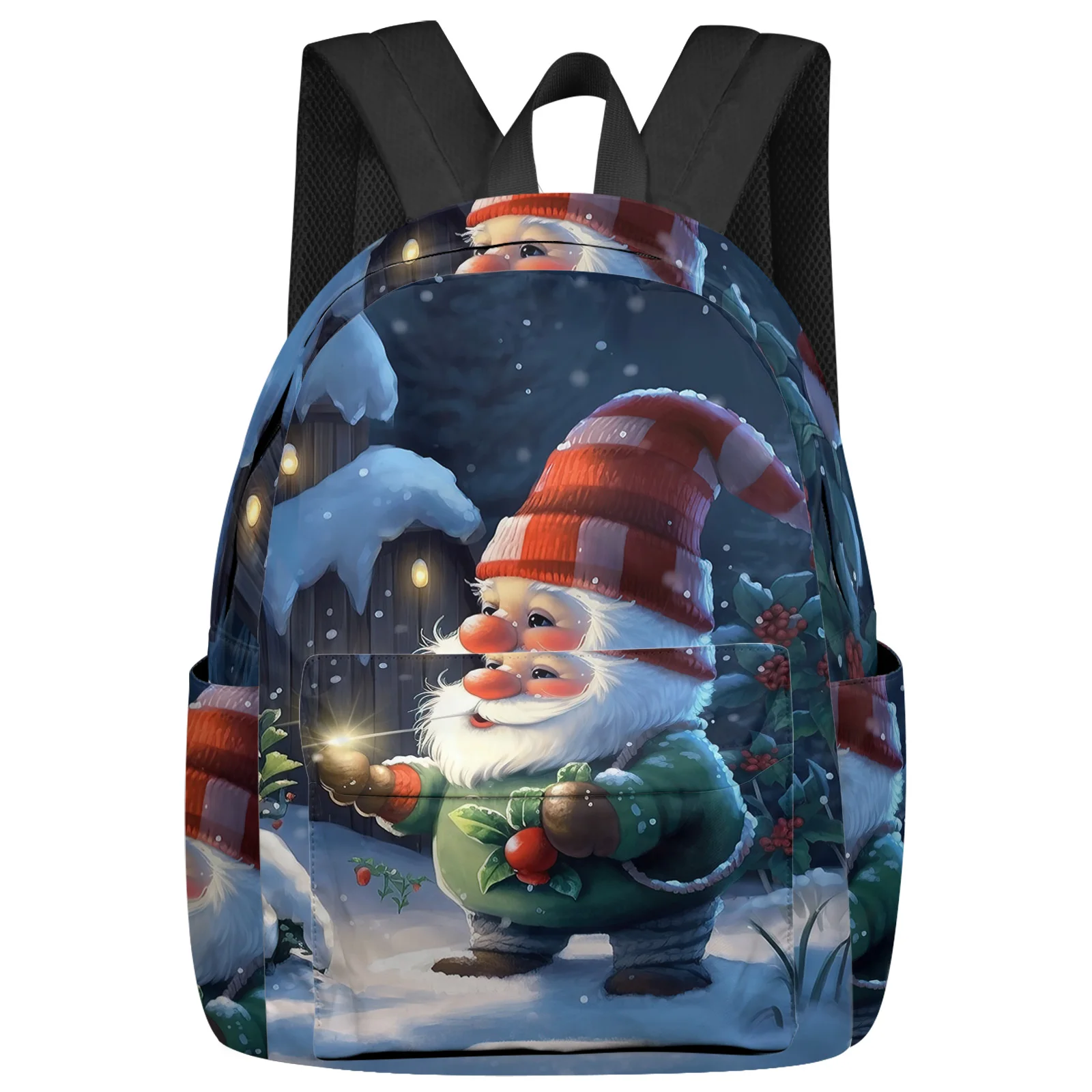 Christmas Dwarf Firefly Candlelight Backpacks Custom Student School Bags Laptop Backpack Men Women Female Travel Mochila