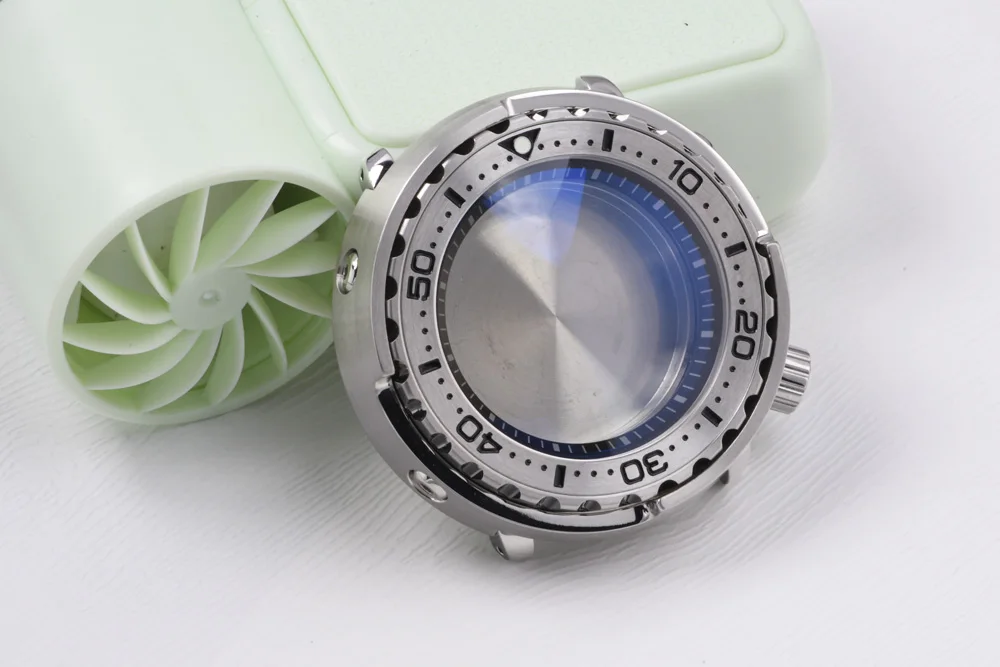 Heimdallr Tuna Taucheruhrgehäuse, 316L Edelstahl, Keramiklünette, 29 mm Zifferblatt, Saphirglas, C3-Leuchtzeiger für NH35/NH36 Uhrwerk – Detail 5