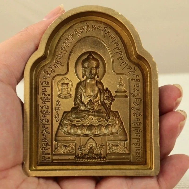 9cm Tibetan Buddhism Brass Buddha Tsa Tsa Mould Buddha Statue Sculpture Making Mold Craft Supply