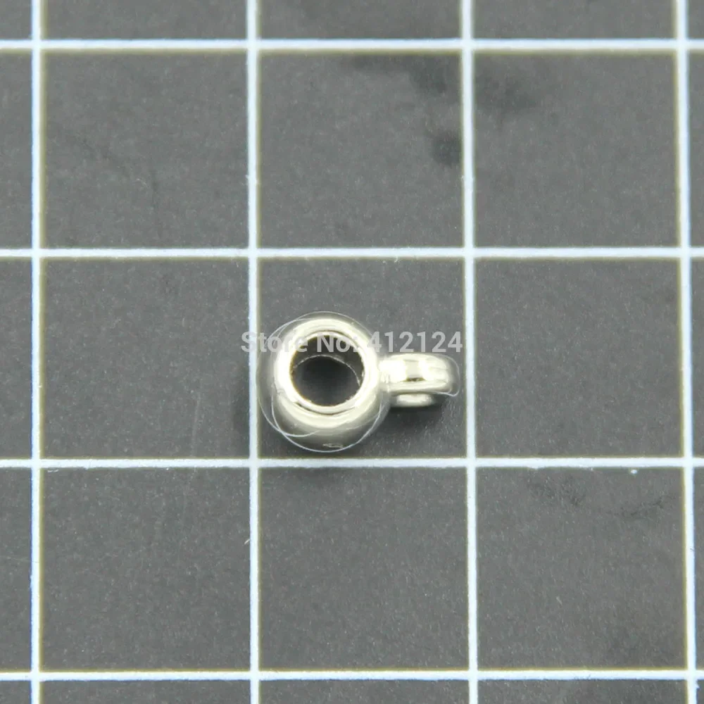 600Pcs Silver Tone Smooth Cup Acrylic Bail Spacer Beads Jewelry DIY Findings Charms 9.5x6.5mm