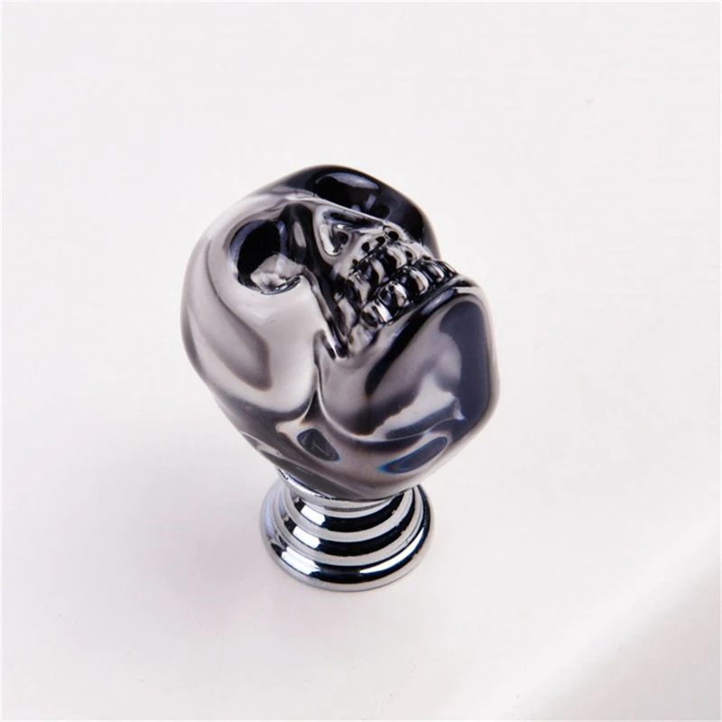 Crystal Knob Skull Shaped Handles Kitchen Cabinet Storage Handles For Cabinets And Drawers Furniture Handles Wardrobe Pulls