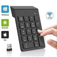 Wireless Number Pads Numeric Keypad Numpad 18 Keys Portable 2.4 GHz Financial Accounting Number Keyboard for Laptop, PC, Desktop