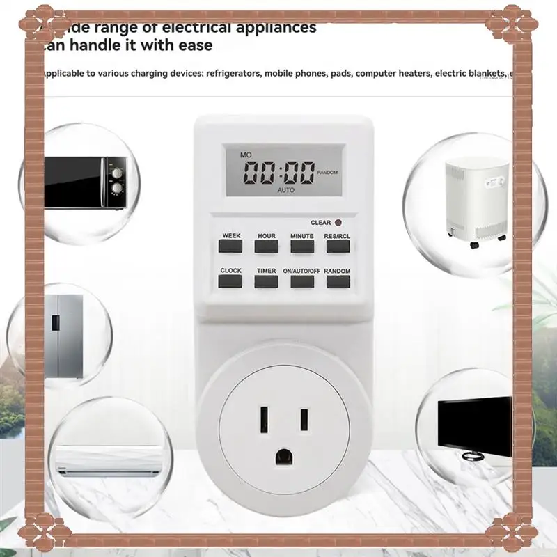 24-Hour Delivery Kitchen Timer Outlet US Switch Socket 120V- 60Hz For Efficient Household And Kitchen Management US Plug
