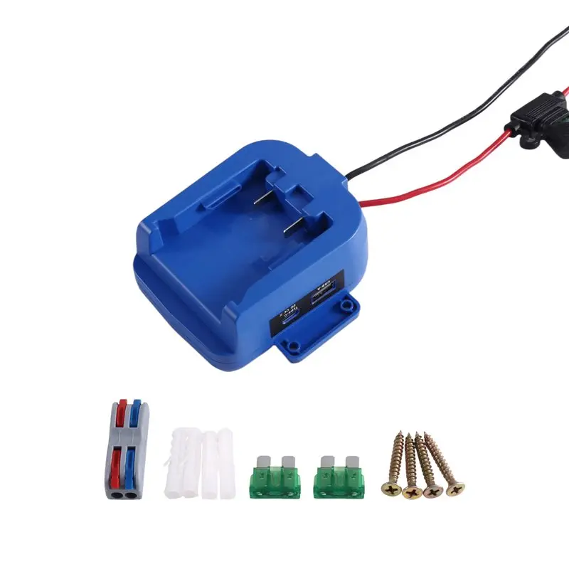 Power Wheel Adapter Dock Battery Adapter With 40Amp Fuse USB Type-C Power Supply Wheel For DIY RC For Kobalt