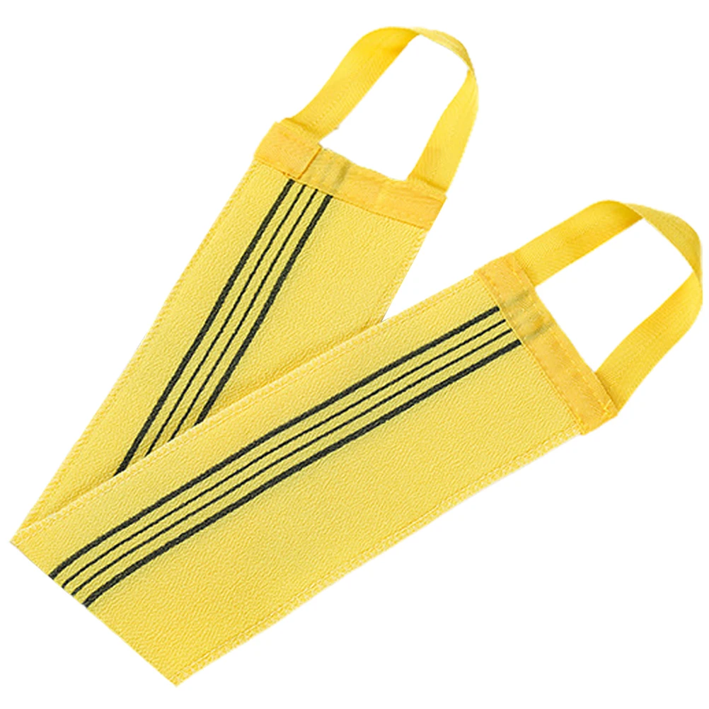 

Back Scrubber Bath Towel Body Exfoliator Shower Korean Tricolor Long Strip Dual Sided Pull Rope Exfoliating Bathing Washcloth