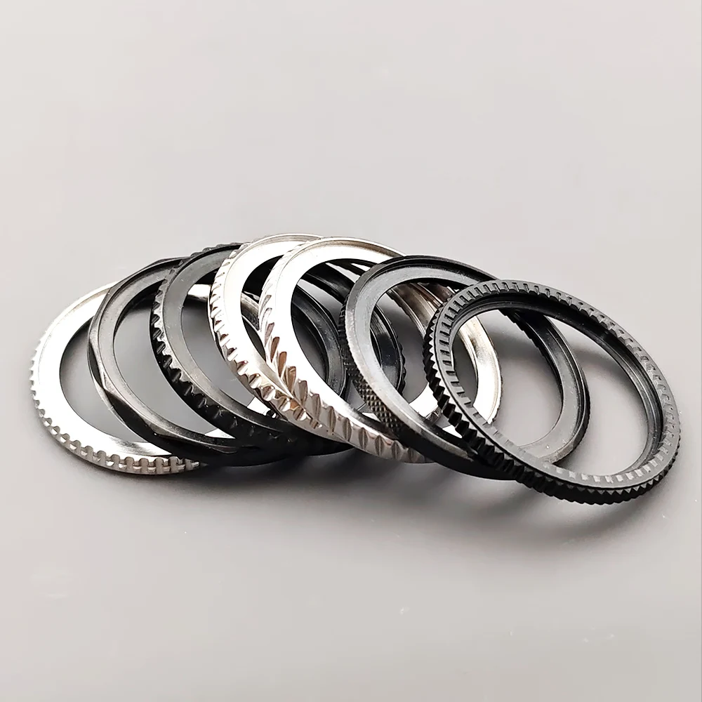 Customized 41mm SRPD Steel Bezel and Spring Click Part Fit For SKX007 SKX009 SRPD Watch Case Rotating Bezel Parts