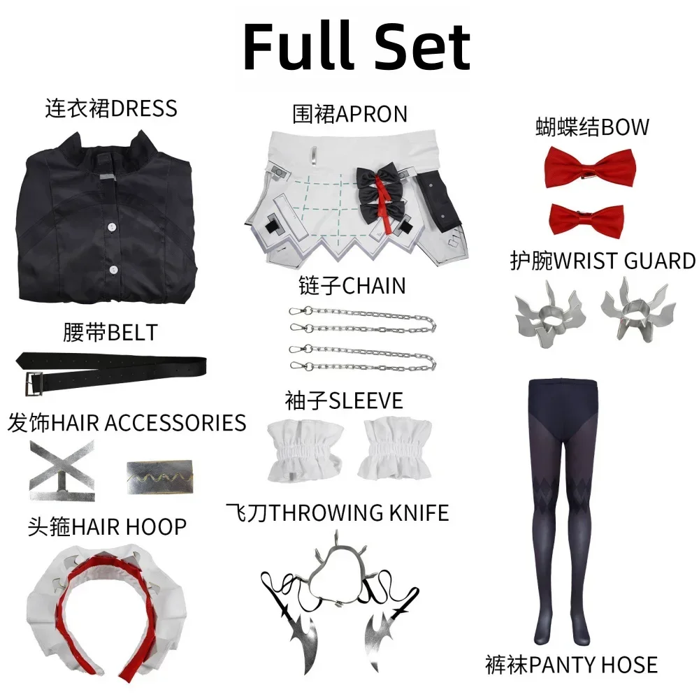 Ellen Joe Cosplay Zenless Zone Zero Ellen Joe Cos Women Dress Accessory Outfit Ellen Joe Cos Wig Halloween Costumes