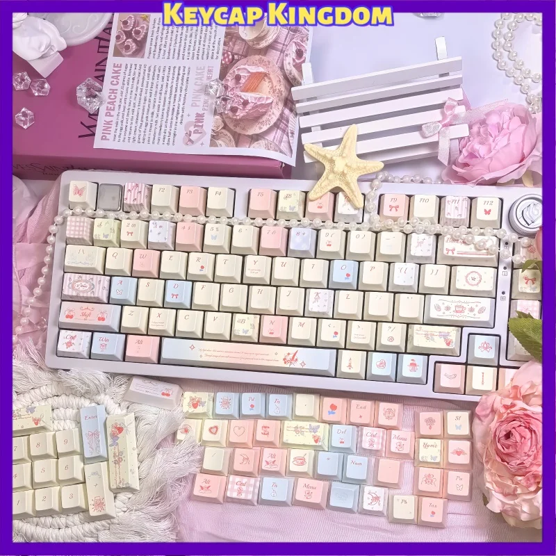 Rococo French Palace Themed Anime Keycaps Mechanical Keyboard Cherry PBT Custom Keycaps PC Gaming Accessories Gift for Gamers