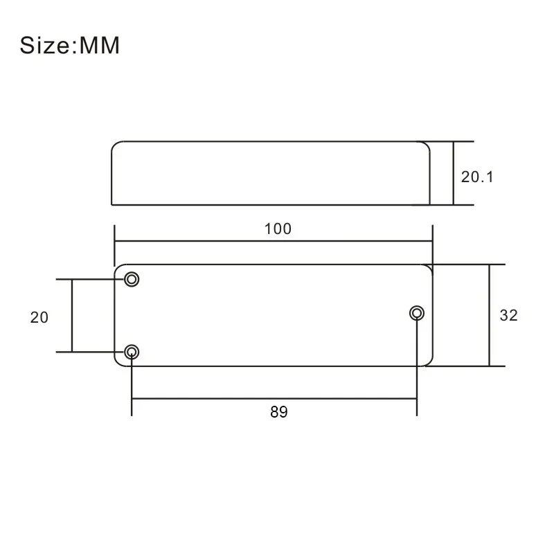 Sealed 4/5-String Bass Soapba Pickup 3-Hole Adjusting Hole Pickup Humbucker 100x32MM Ceramic Magnet Double Coil Bass Parts