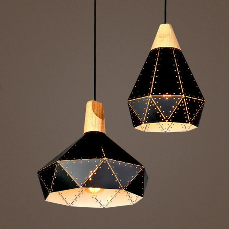 Pendant Lights, Modern Lighting Lamps, Diamond Shape Starry Metal  Lamp for Kitchen Island Dinning Living Room Decoration