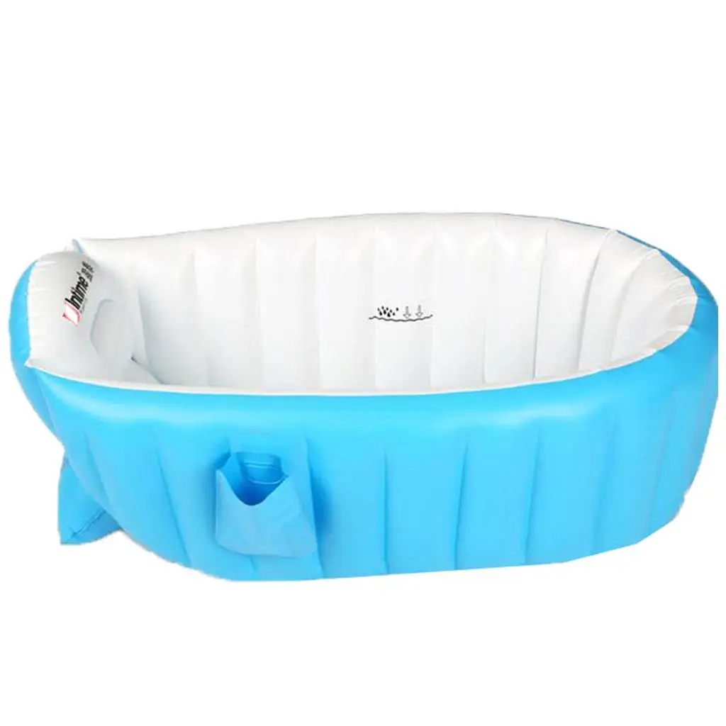 Inflatable Baby Bathtub, Baby Girl Bath Tub, Travel Bath Tub with Bath Toy Organizer, Foldable Baby Bathtub, Infant Bathtub