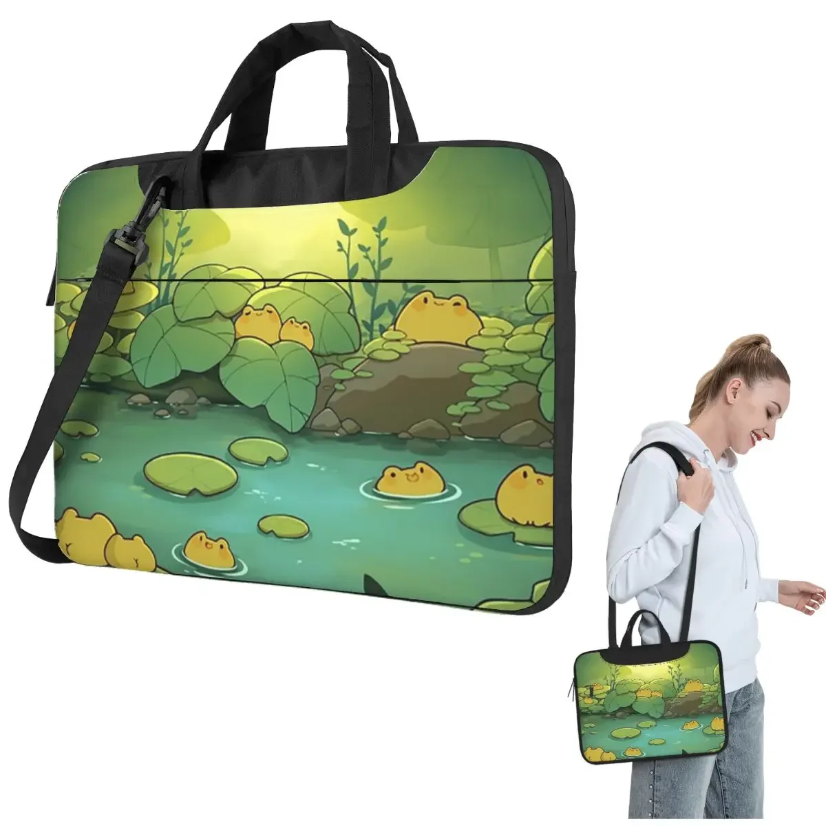 

Сумка-чехол Frog Pond Crossbody для ноутбука, сумка для компьютера, чехол для ноутбука 13, 14, 15.6 дюймов, сумка для MacBook Pro