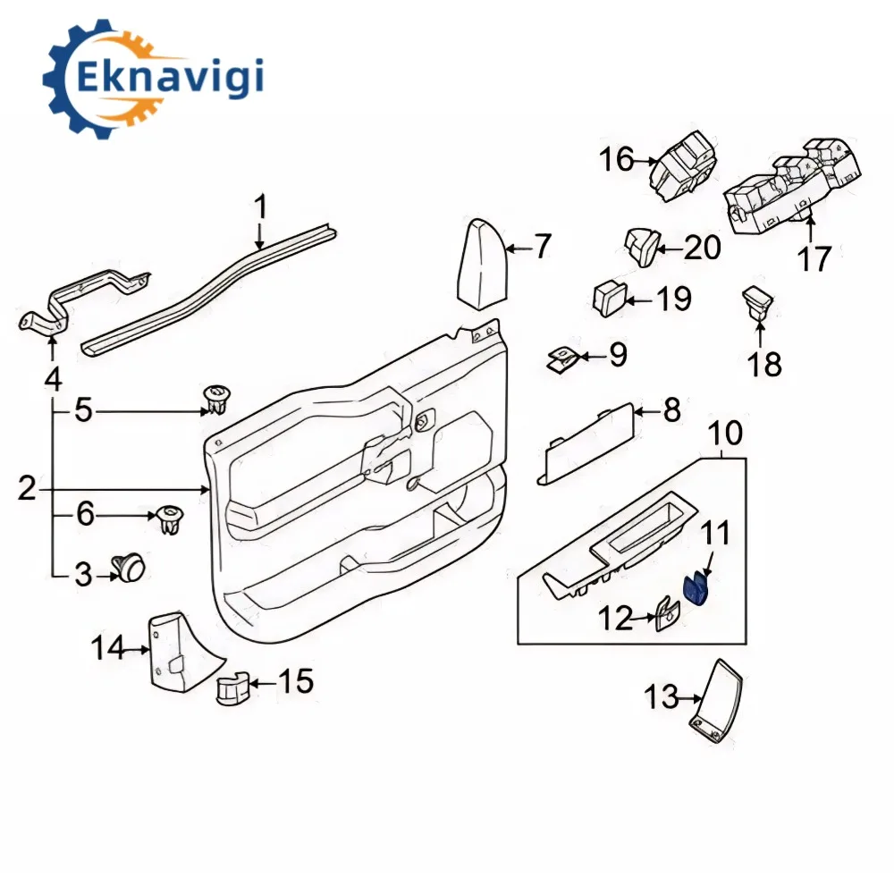 50pcs OE#W714972-S300 Center Console Radio DVD Dash Panel Switch Bezel Clip Body Trim Retainer for Ford W714972-S300 GM 94748652