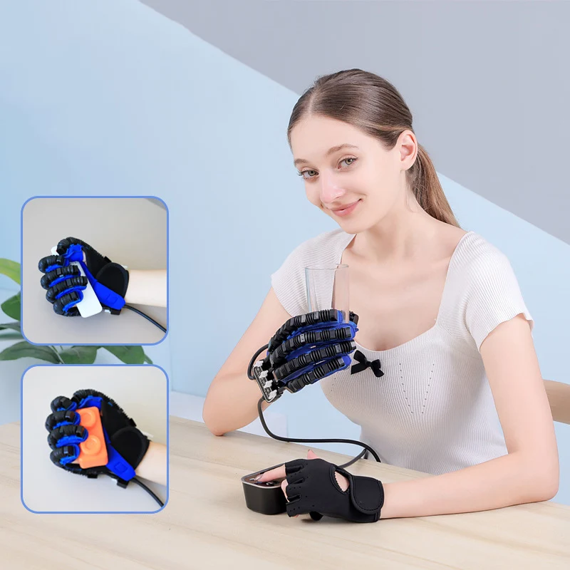Hand Training gloves Finger Rehabilitation Robot Gloves Therapy Hand Function Exercise Braces Supports Bone Hand Hemiplegia