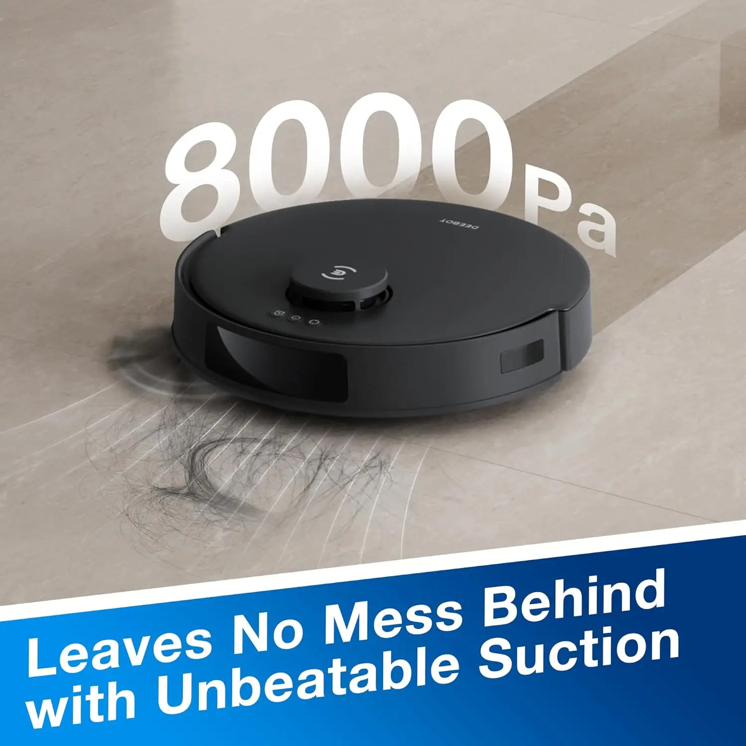 DEEBOT N20 Robot Vacuum Cleaner and Mop,8000Pa Strong Suction, ZeroTangle Brush, 300 Minutes Runtime,TrueMapping