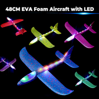 48cm Large EVA Foam Aircraft Toy Hand Throw Flight Glider Aircraft Airplane DIY Model Toy Throwing Roundabout Airplane Kid Gifts