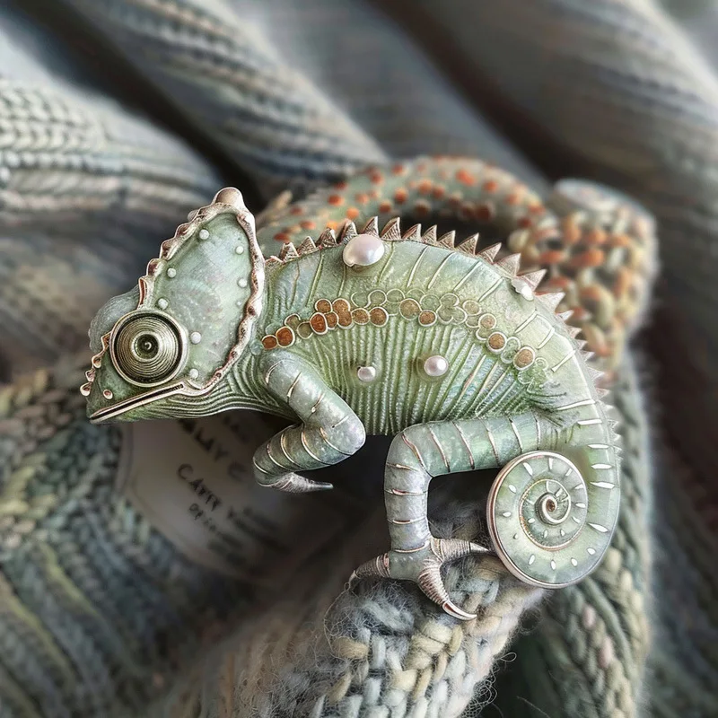 Clothing Accessories Corsage Enamel Painted Chameleon Brooch Jewelry