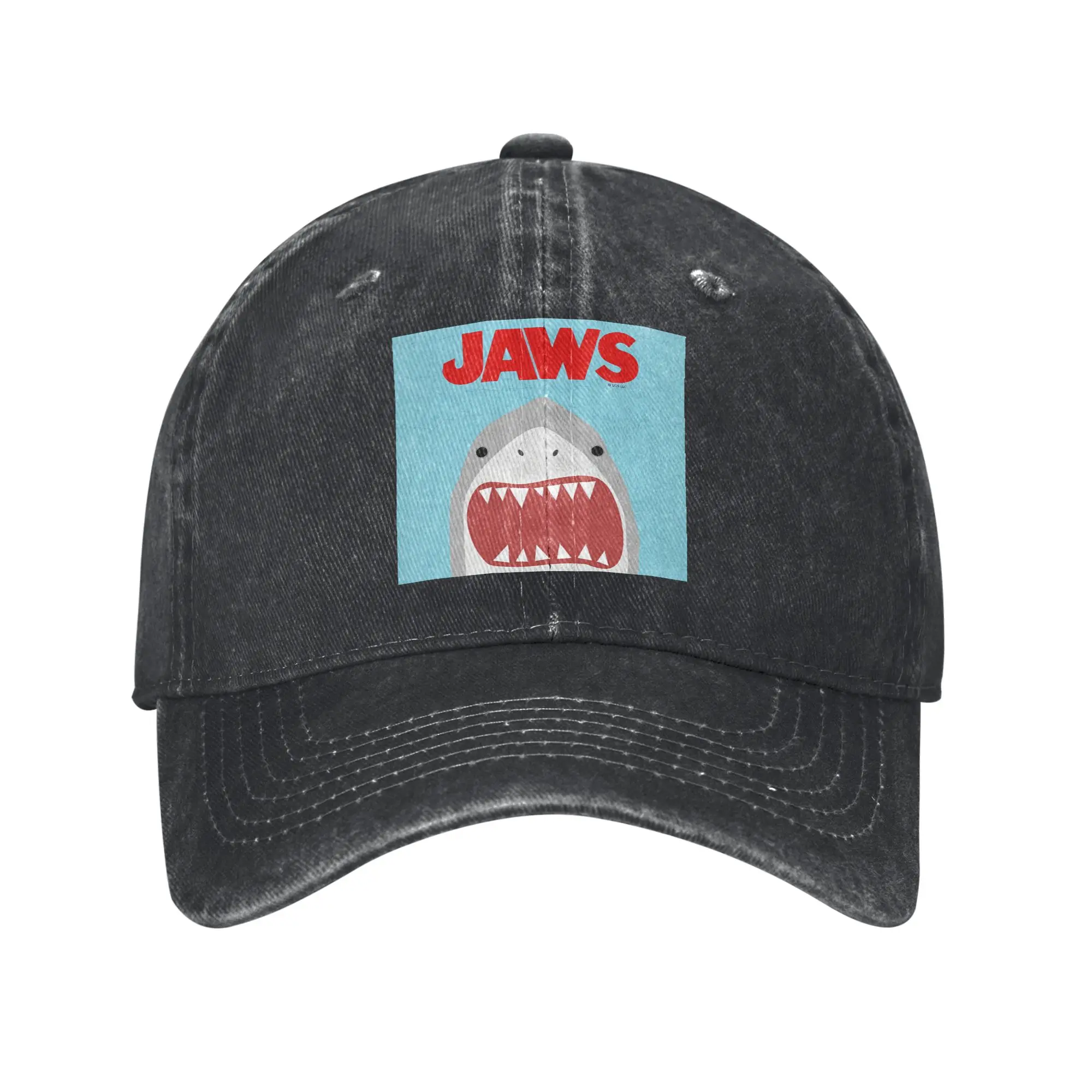 Jaws Movie Fan Art Mouth Open Shark Fashion Baseball Cap  Plain Men's Hats  Wild Fishing Men's Hats