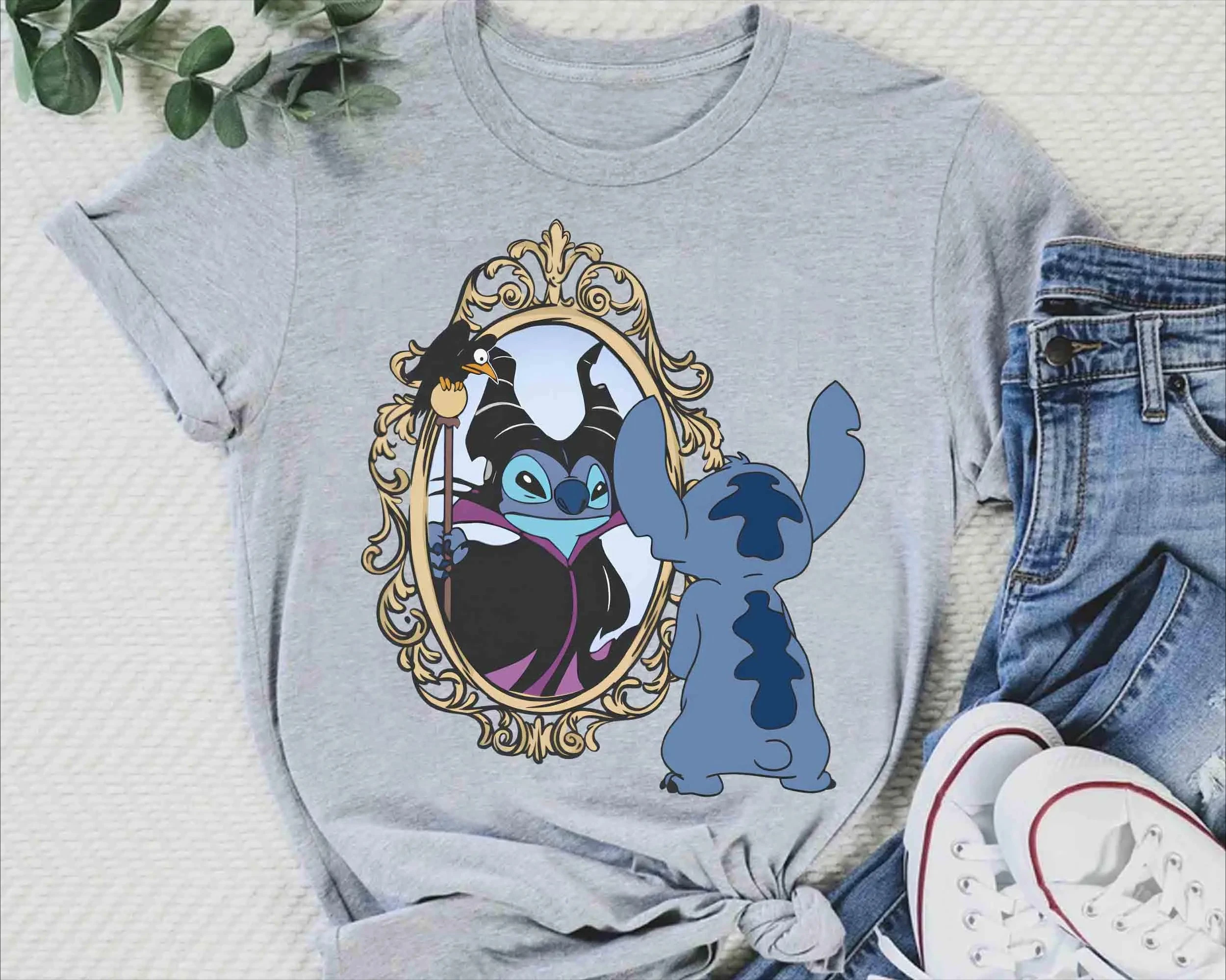 เสื้อคอสเพลย์สติทช์ ชุดมาเลฟิเซนต์ ฮาโลวีน ดิสนีย์ พาร์คส์ เจ้าหญิงนิทรา เสื้อยืดสติทช์ คอสเพลย์ 2025