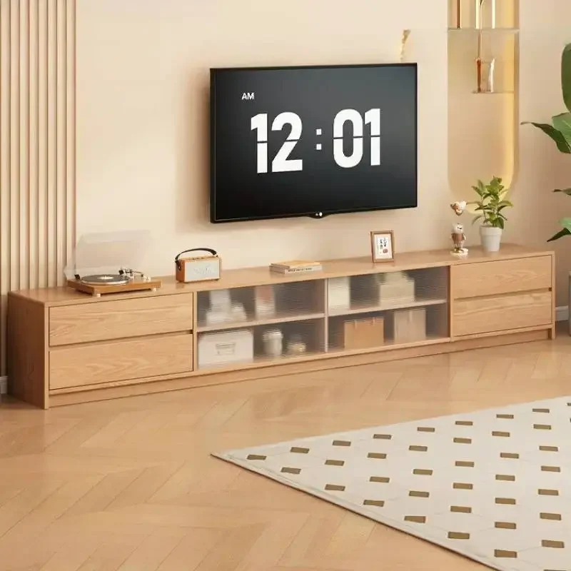 Oak Classic Low Compact Modern Tv Cabinet Long Luxury Sleek Black Elegant Reliable Tv Cabinet Fernsehschrank Storage Furniture