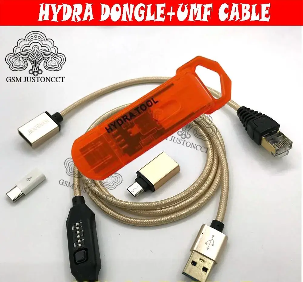 Hydra Dongle, Key for All HYDRA Tool, Softwares + UMF All Boot Cable Set (EASY SWITCHING)