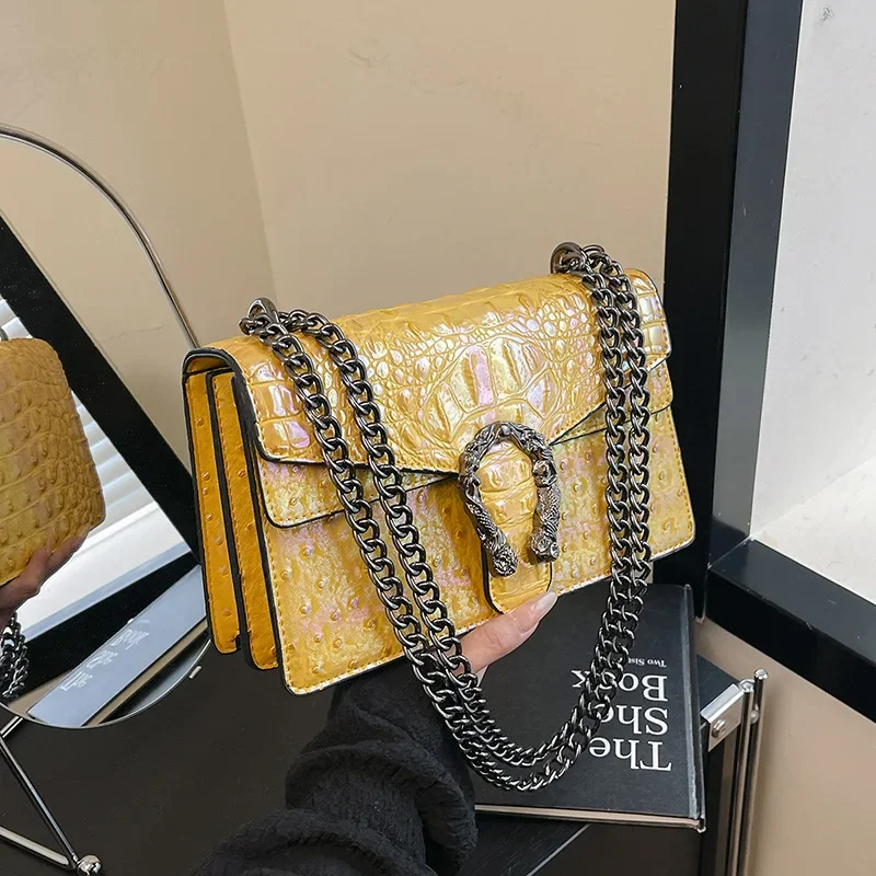 

2025 Luxurious Women's Crocodile-Print Bag - Premium Sophisticated Texture, Multi-Way Carry for Shoulder/Crossbody