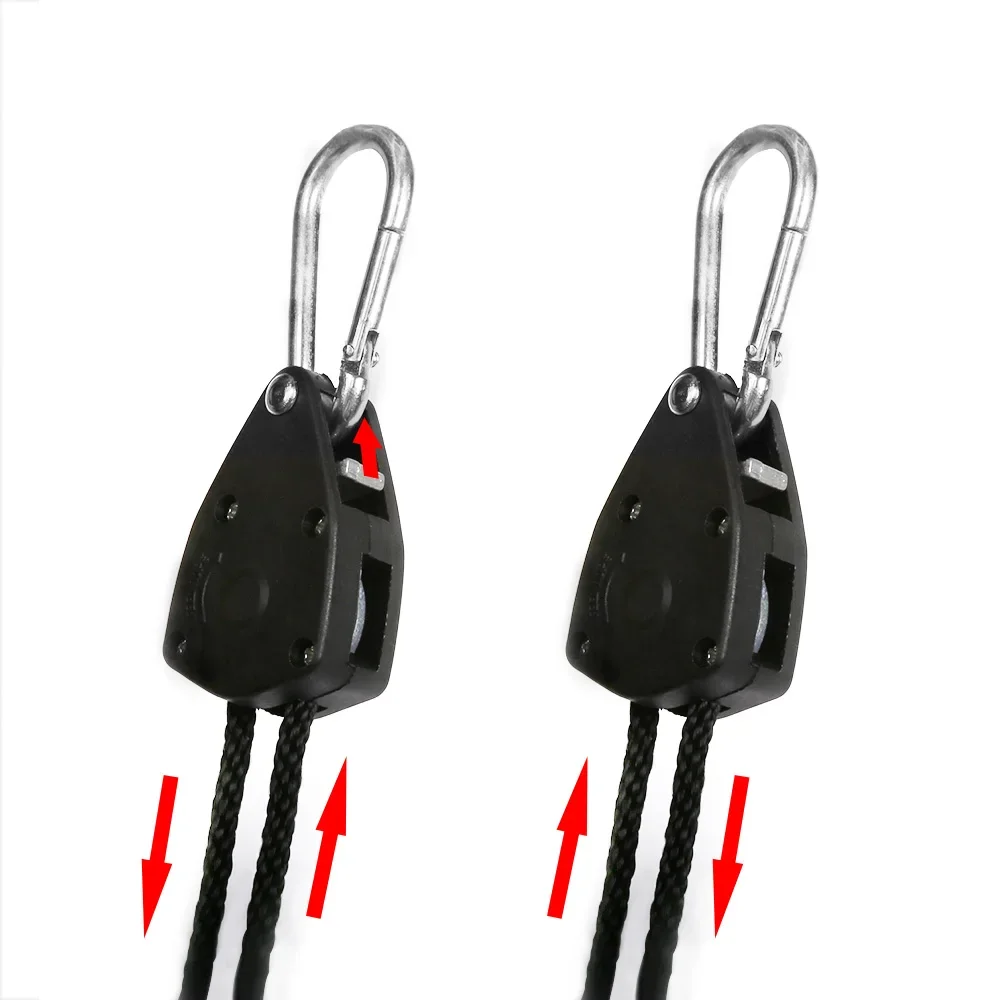 2pcs Stainless Steel Hang Rope Hook Hanging 10kg-68kg Lifters Kit Lights Led Light Fixtures Accessories
