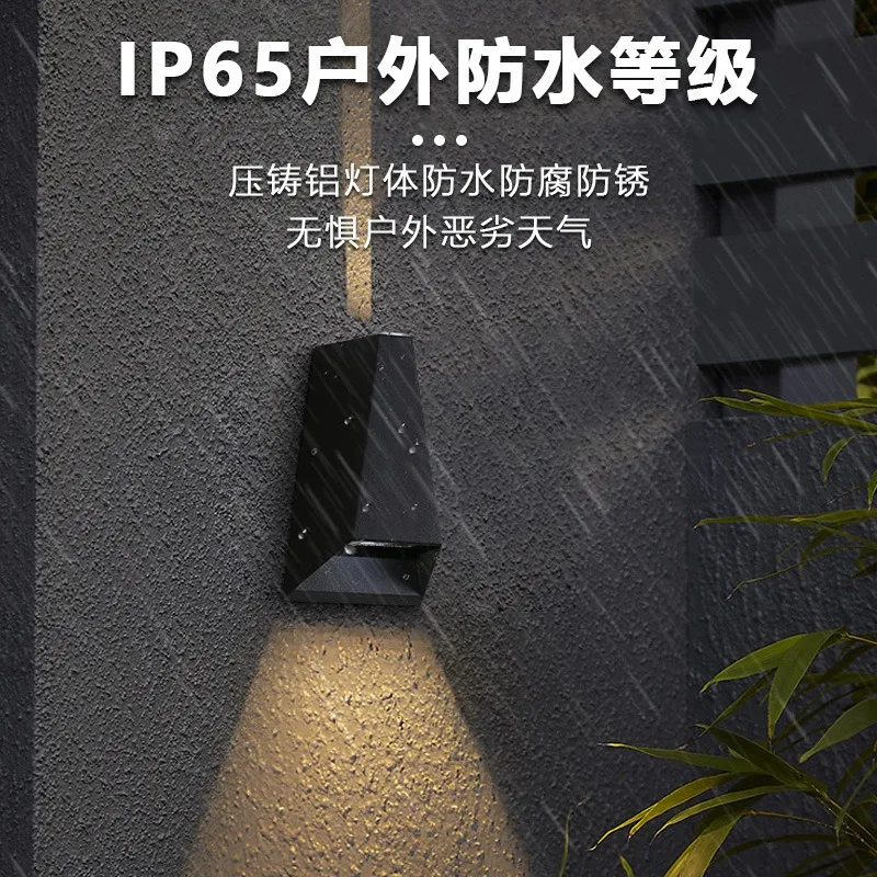 LED Outdoor Wall Light Waterproof Courtyard Villa Exterior Wall Washing Light Outdoor Balcony Garden Stairs Aisle Wall Light
