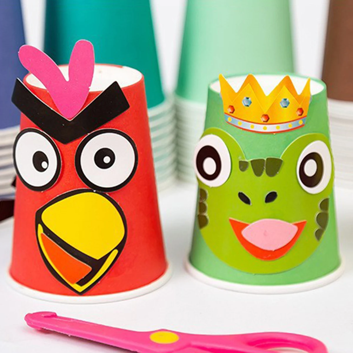 Kindergarten Early Education Thickened A Paper Cup Color Diy Handmade Paper Cup To Identify Color Handmade Materials