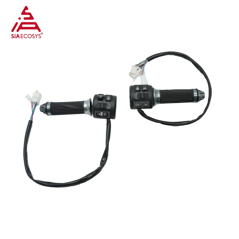 Combinazione Interruttore Acceleratore SIAECOSYS Z6 con Modalità Parcheggio, Retromarcia e Sport a 3 Velocità per Moto Z6