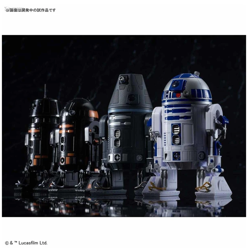 バンダイ-スターウォーズアセンブリロボットシリーズアクションフィギュア、アセンブリモデルおもちゃ、オリジナルコレクタブルオーナメント、1/12 BB-8およびR2-D2