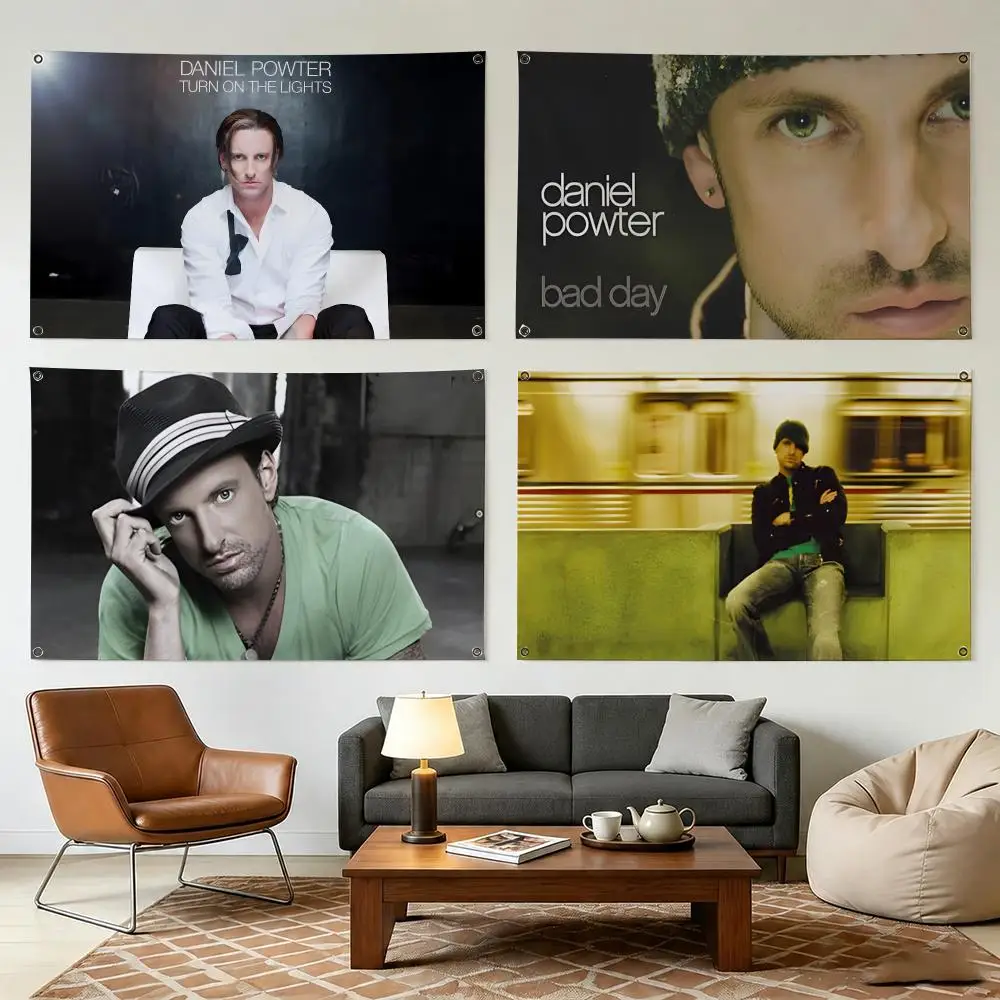 Daniel Powter Singer Flags Wall Hanging Outdoor Garage Room Decorative fashion gift Background