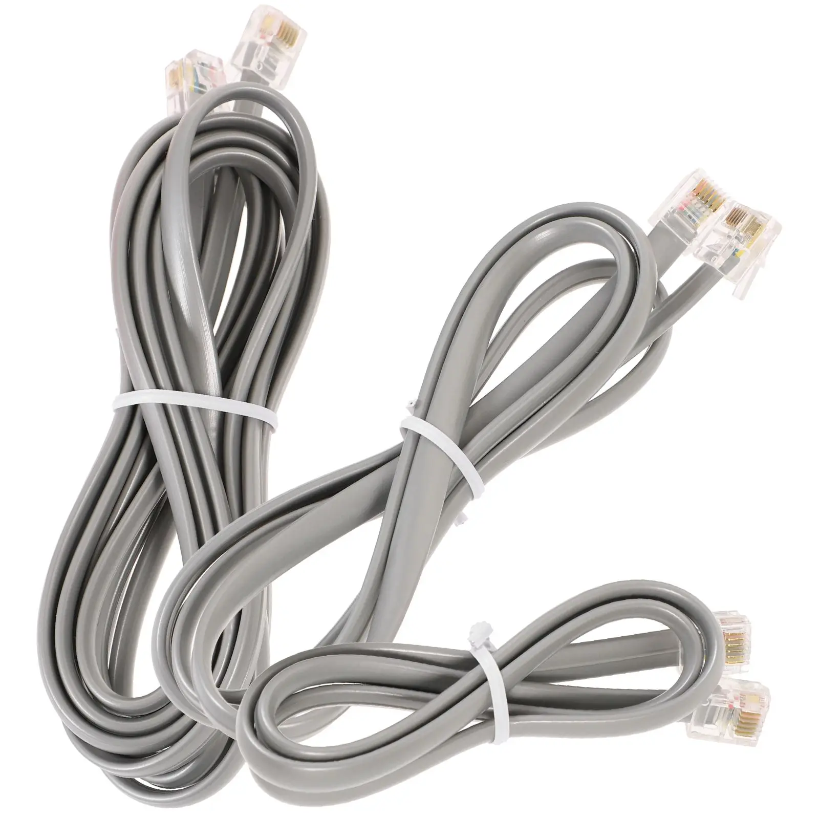 

Plug Flat Telephone Line Extension Cord Cords for Landline Multi The Black