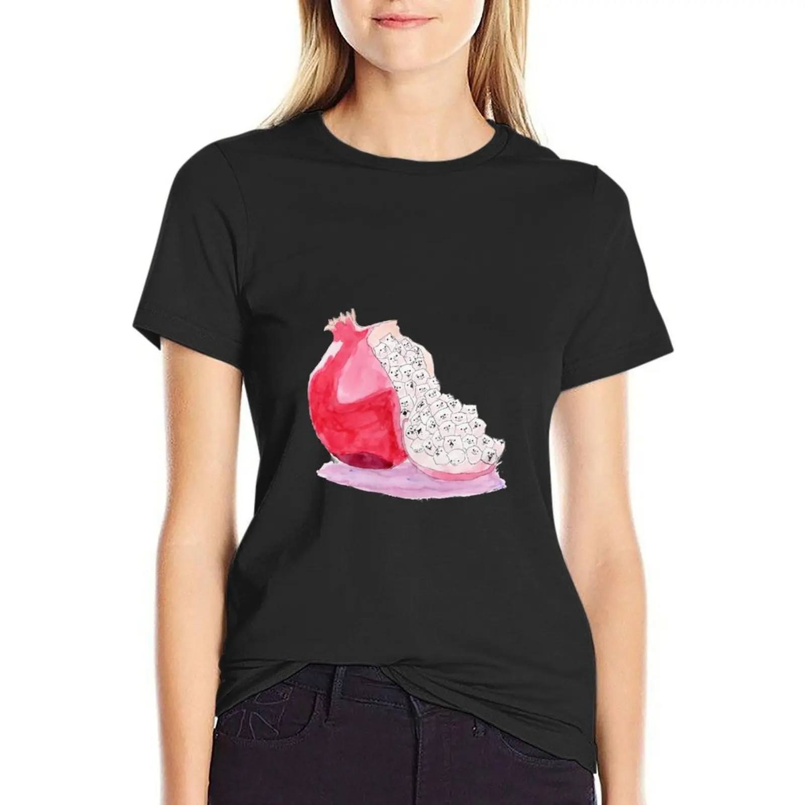 

Pomegranate T-Shirt tees kawaii clothes white t-shirt dress for Women sexy