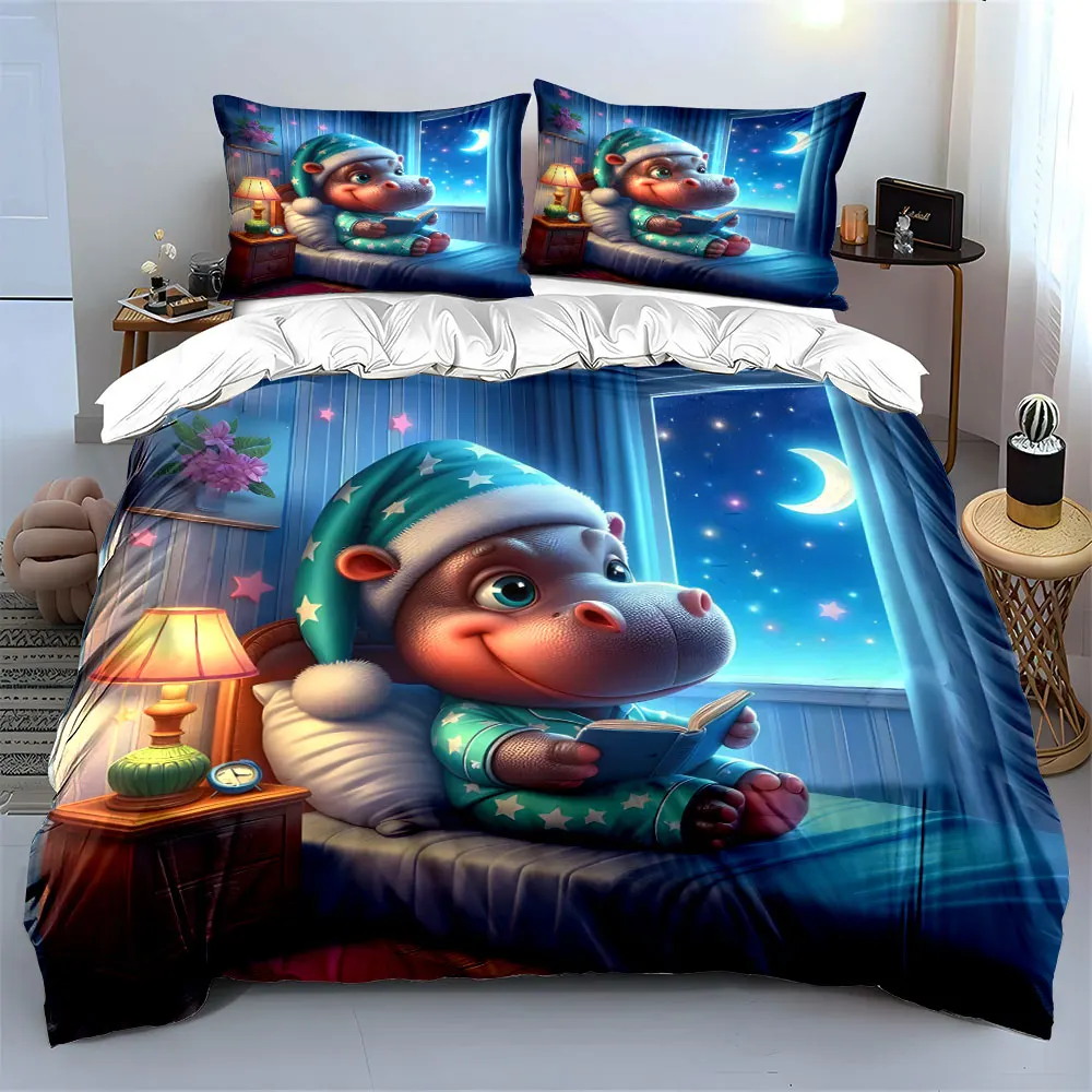 Bedtime Story Plush Pajamas Set Multiple sizes kid's and adults' bedroom Exquisite 3PC bedding set, gift