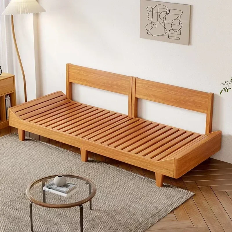 Legno massello, divano nuvola, legno di ciliegio, nordico, tronchi, soggiorno singolo e doppio, piccolo appartamento, tessuto tecnologico,