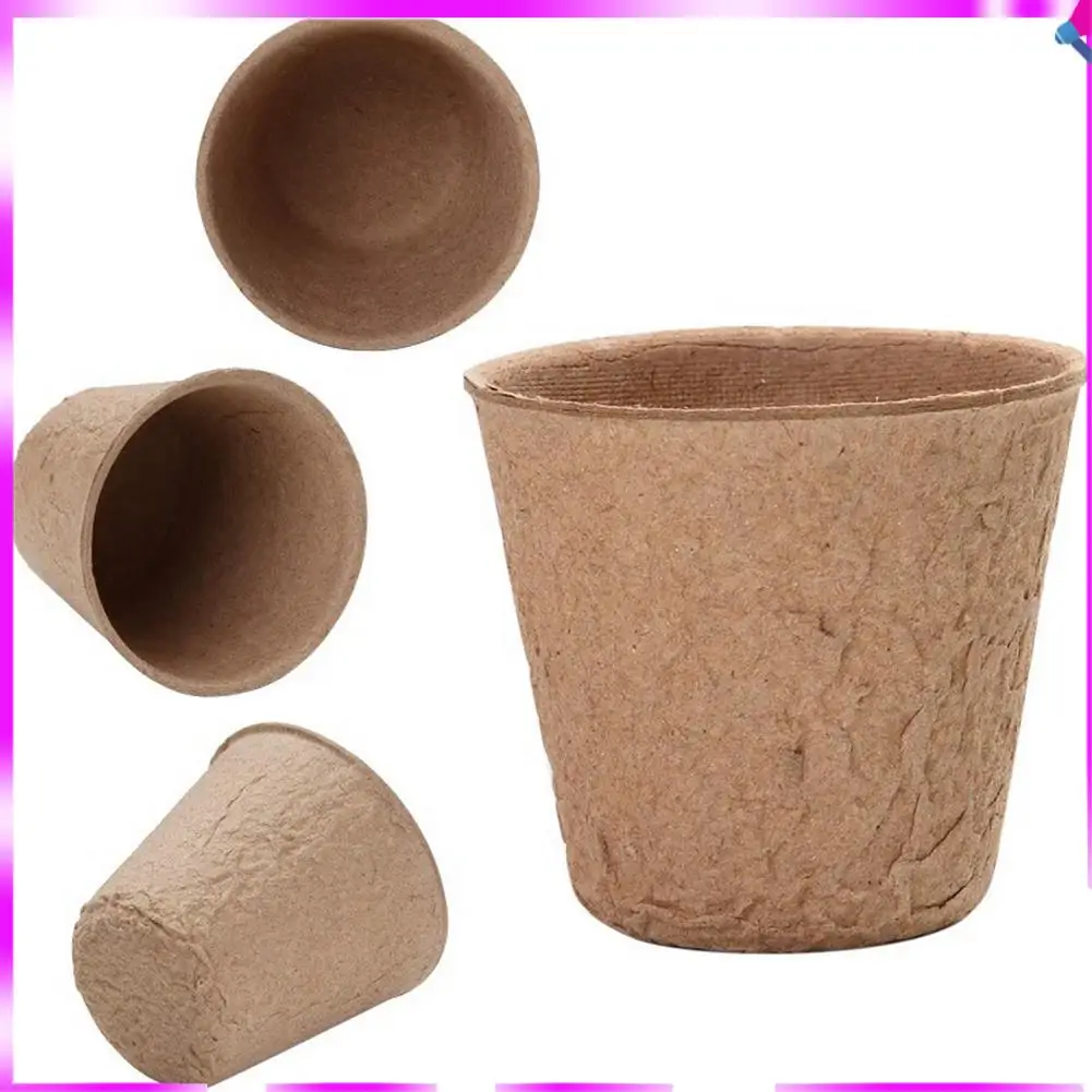 

N96R Peat Pots, 30 Pcs 3 Inch Seed Starting Pots Round Nursery Pot, Biodegradable Plants Pots With Bonus 20 Plant Labels