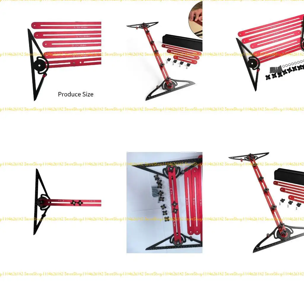 

Q2Q4 Professional Stair Treads Template Tool Stair Treads Jig with Clear Scale for Various Stair Types and Construction Needs