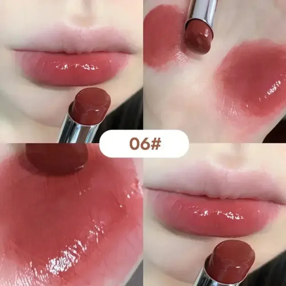 6 Kleuren Zijdeachtige Glanzende Lippenstift Gege Beer Pomp Lippen Vocht Water Bom Comfortabele Ultra Glans Non-Stick Cup Lippenbalsem Make-Up